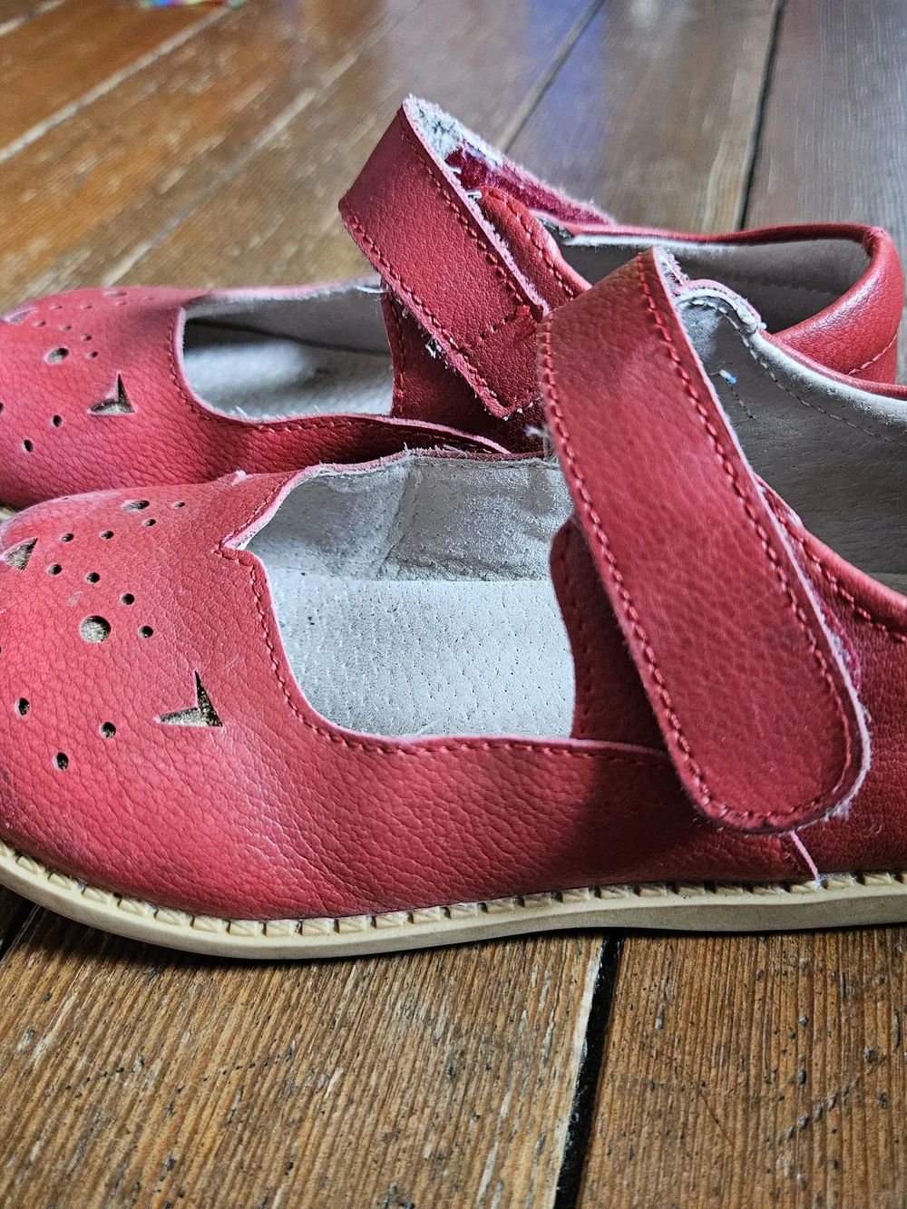 Livie & Luca Red Mary Jane Cat Cutout Shoes